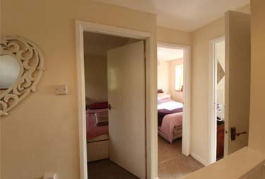 Bedroom interior view at Davy Cottage in Menheniot, Cornwall